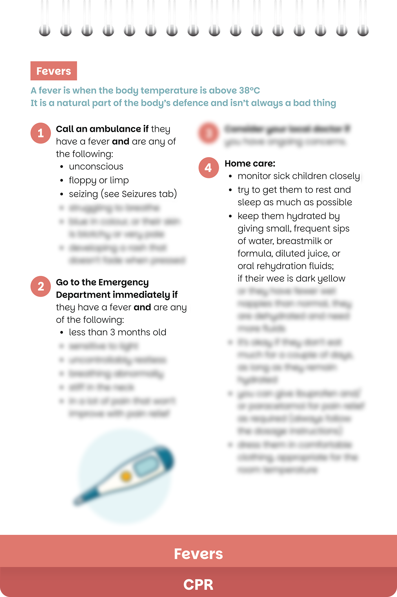 Fevers — page from CriticalCalm guide