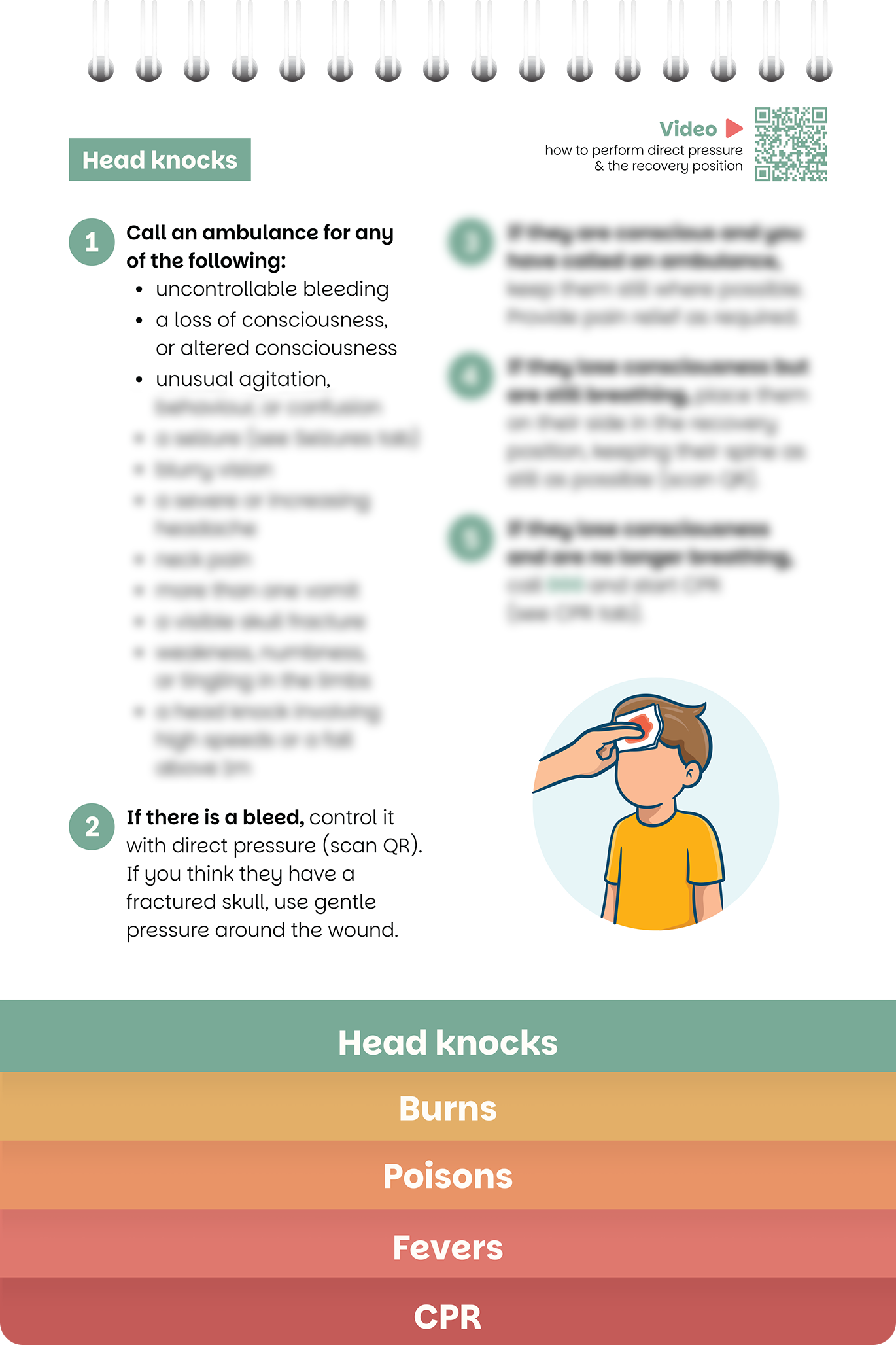 Head knocks — page from CriticalCalm guide